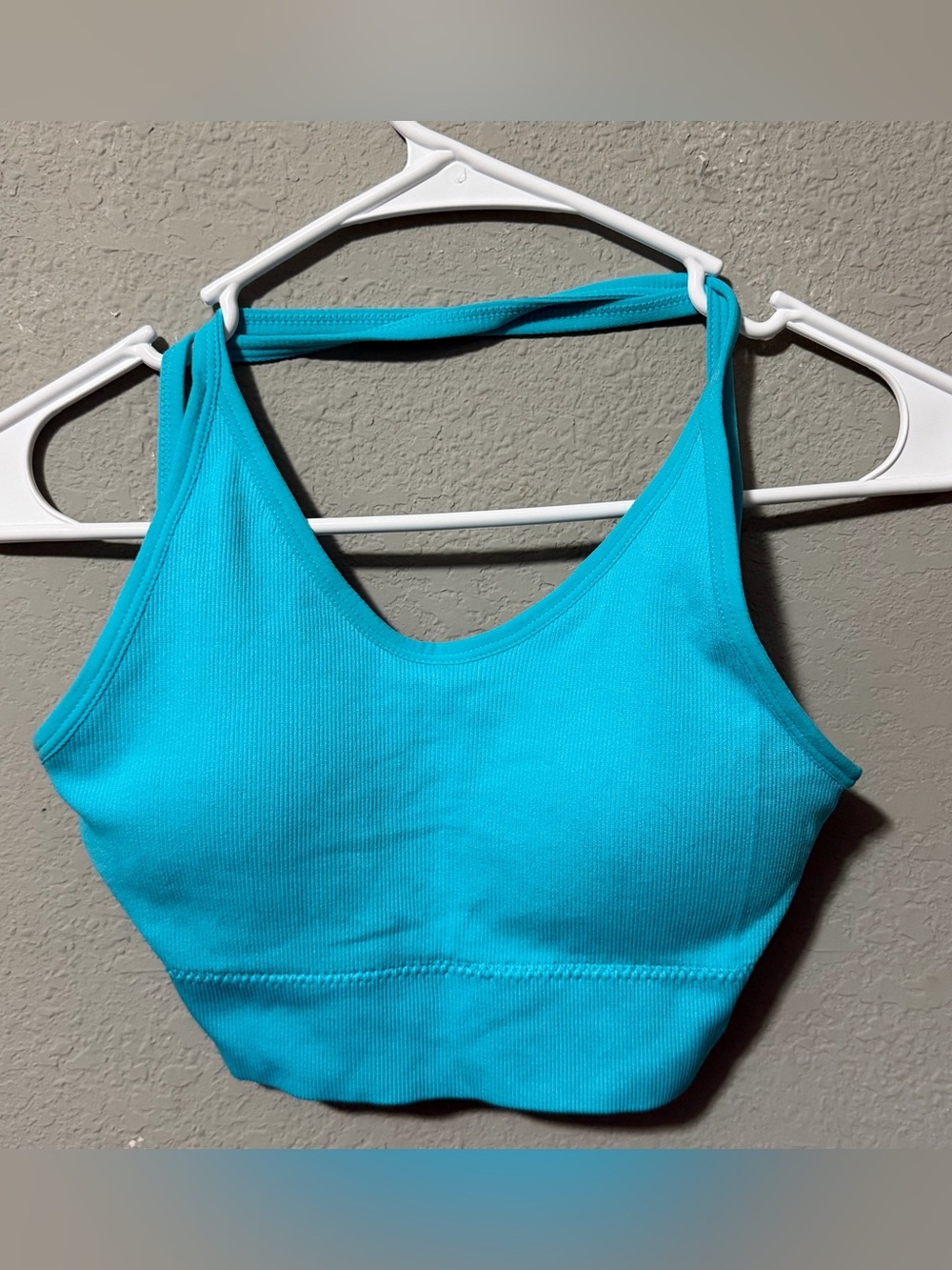 Women’s Ribbed Sports Bralette - Turquoise